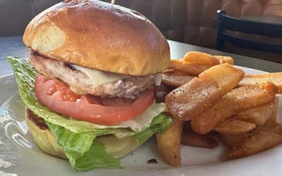 grilled chicken sandwich with fries