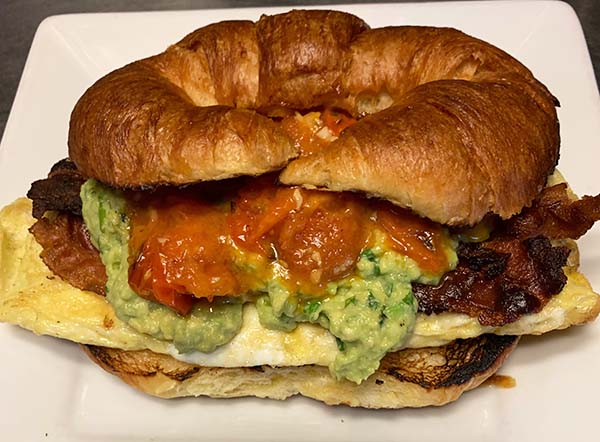 croissant breakfast sandwich